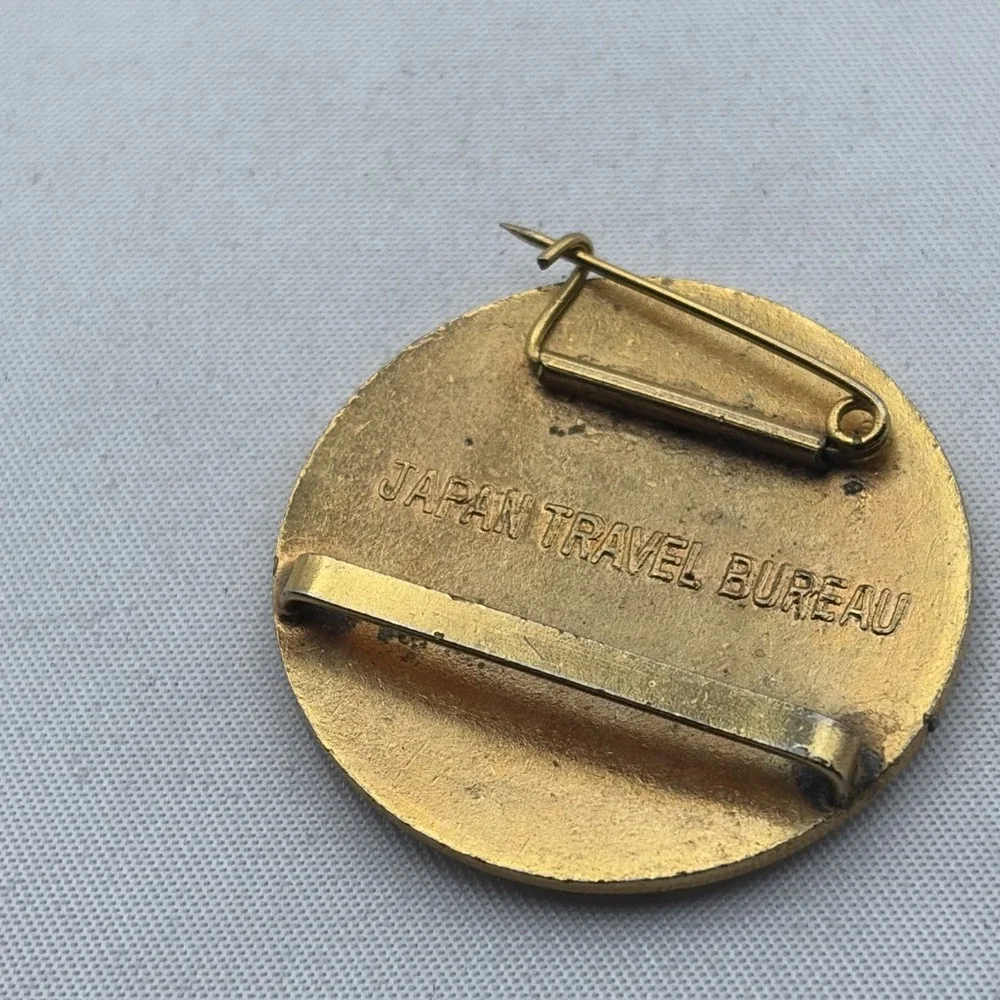 Vintage Japan Travel Bureau JTB Japan Tour Lapel Hat Pin
